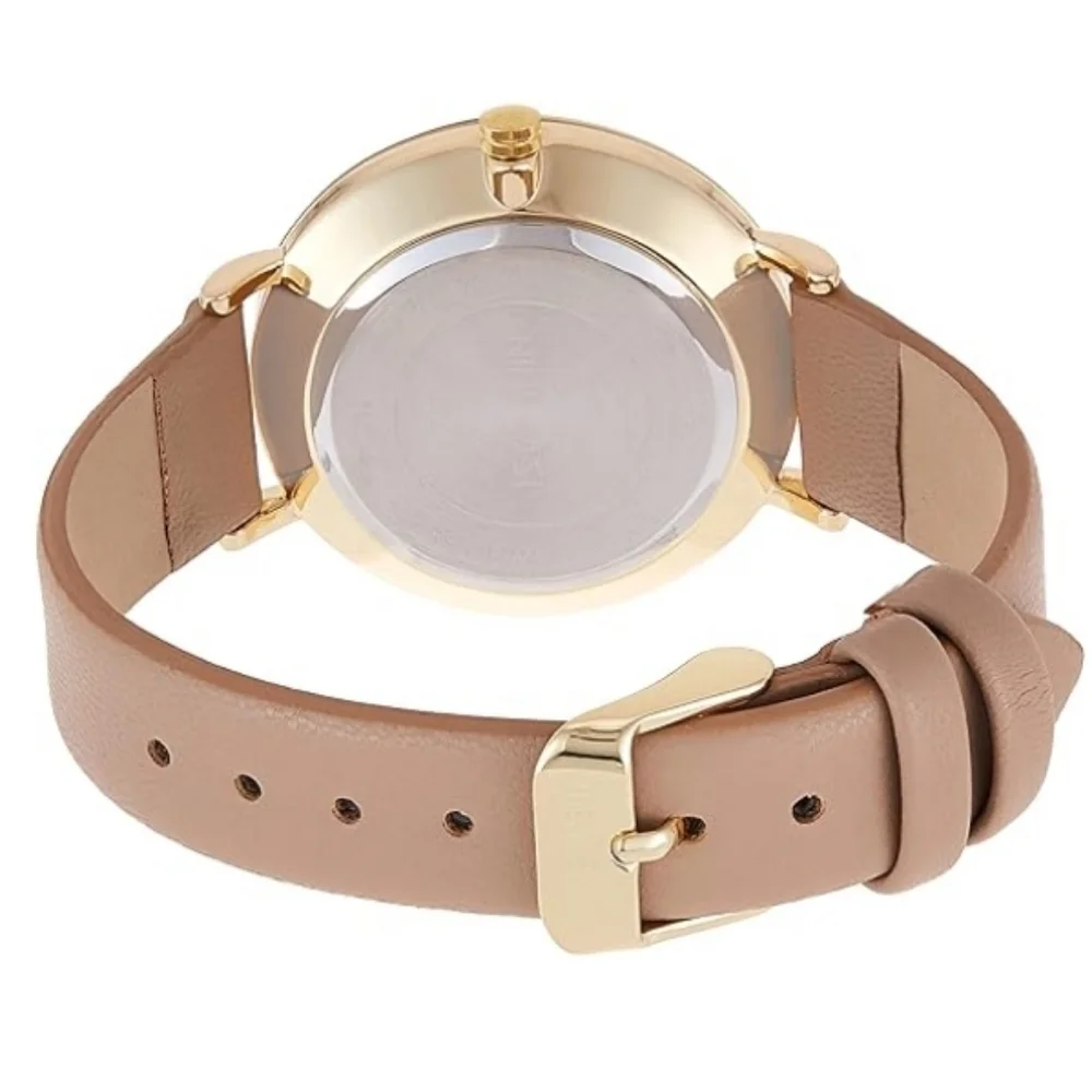 Women's New Strap Watch Tan /Gold - Picture 2 of 6